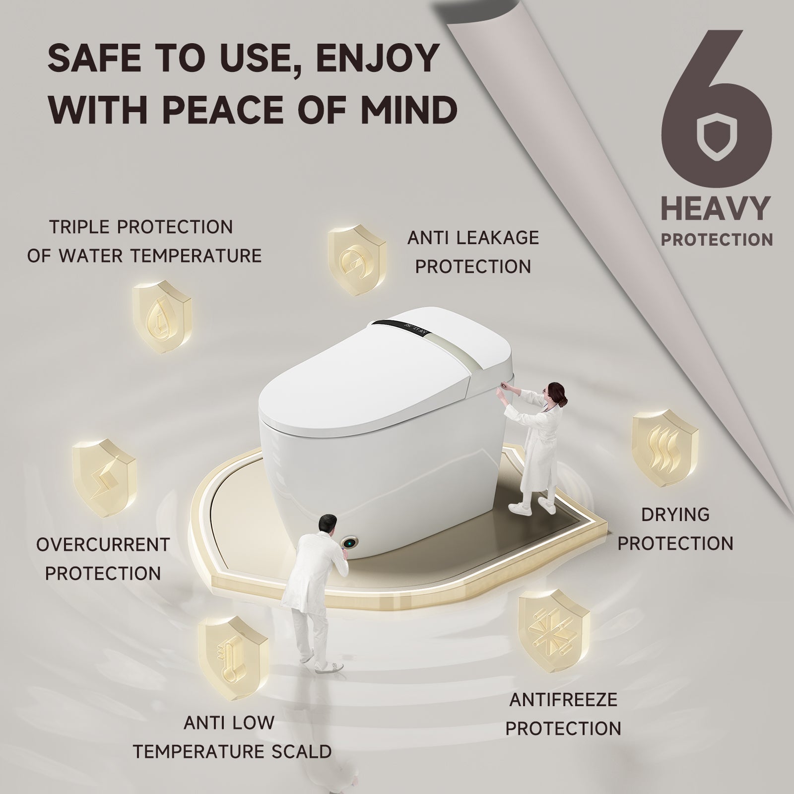 Smart Bidet Toilet with 750PRO Macerator Pump